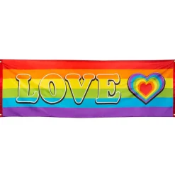 BANNIÈRE POLYESTER AMOUR LGBT 74X220CM ARC-EN-CIEL