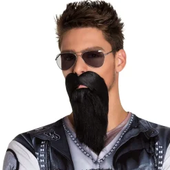 BARBE NOIRE DE BIKER ADULTE