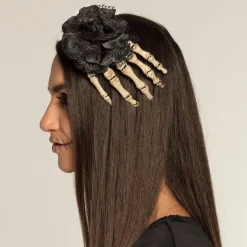 BARETTE CHEVEUX MAIN DE SQUELETTE