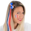 BARRETTE NOEUD SUPPORTER FRANCE 8X38CM TRICOLORE