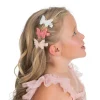 3 BARRETTES PAPILLON PAILLETÉ 5X3.5CM