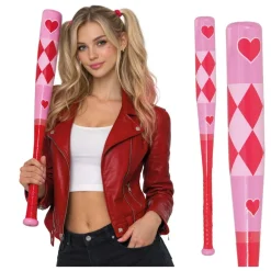 BATTE DE BASEBALL HARLEY QUINN REBELLE 73CM ROSE