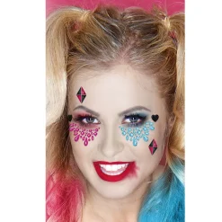 BIJOUX ADHÉSIFS VISAGE HARLEY QUINN