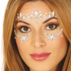 BIJOUX DE PEAU ADHÉSIF VISAGE ARGENT FEMME