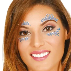 BIJOUX DE PEAU ADHÉSIF VISAGE ARGENTÉ FEMME