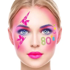 BIJOUX DE PEAU ADHÉSIF VISAGE ANNÉES 80 ADULTE