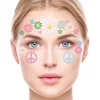 BIJOUX DE PEAU ADHÉSIF VISAGE HIPPIE ADULTE