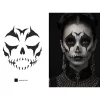 BIJOUX DE PEAU ADHÉSIF VISAGE SQUELETTE PAILLETTES