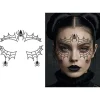 BIJOUX DE PEAU ADHÉSIF VISAGE TOILE ARAIGNÉE NOIR