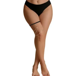 BIJOUX JAMBE CHAÎNE DORÉE PIERRES COLORÉES ADULTE