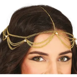 BIJOUX TÊTE CHAINE MÉTAL OR MÉDIÉVAL ADULTE