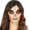 BIJOUX VISAGE ADHÉSIFS TÊTE DE MORT VERT