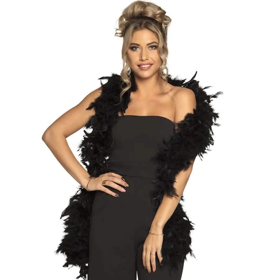 BOA PLUMES GLAMOUR 180CM 80G NOIR FEMME