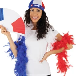 BOA À PLUMES TRICOLORE FRANCE SUPPORTER ADULTE