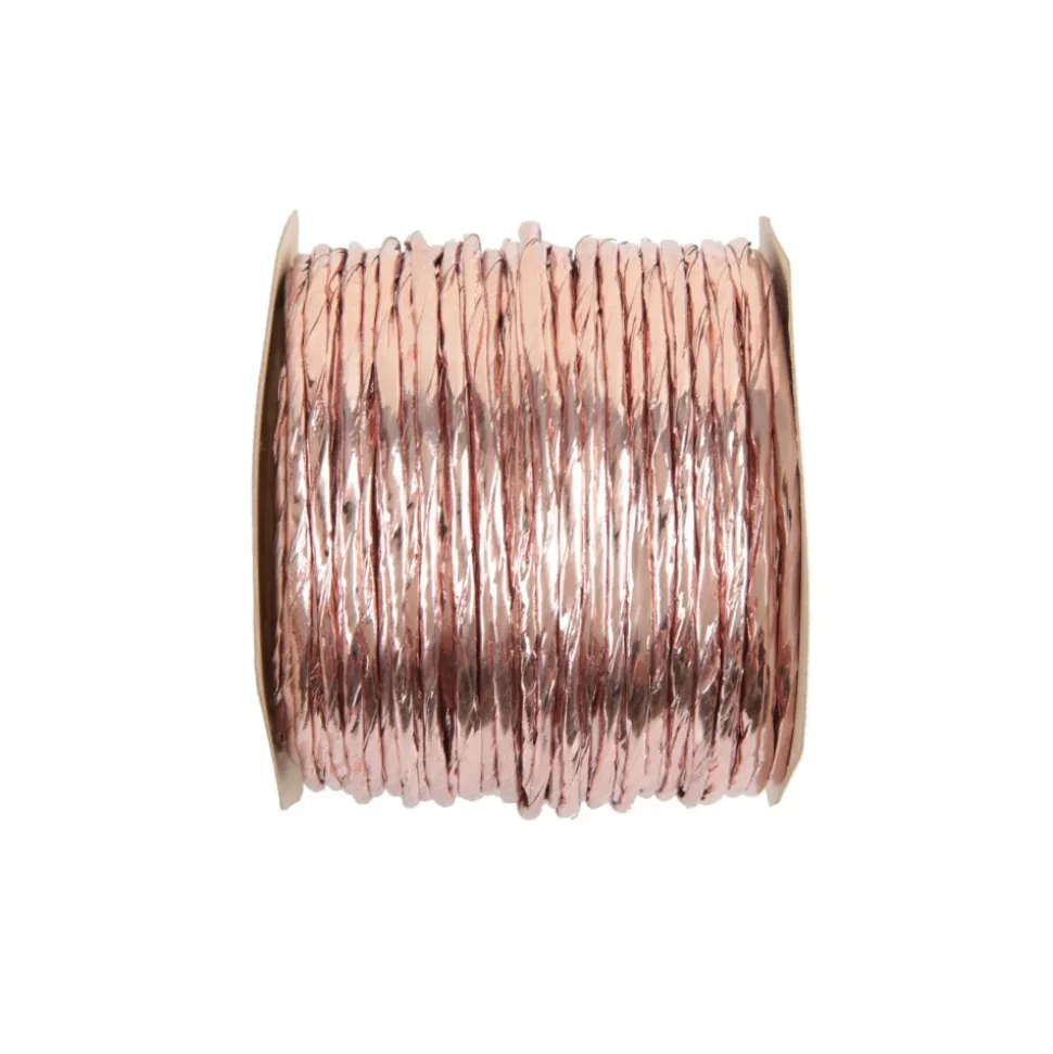 BOBINE CORDON LAITONNÉ 2MMX20M ROSE GOLD