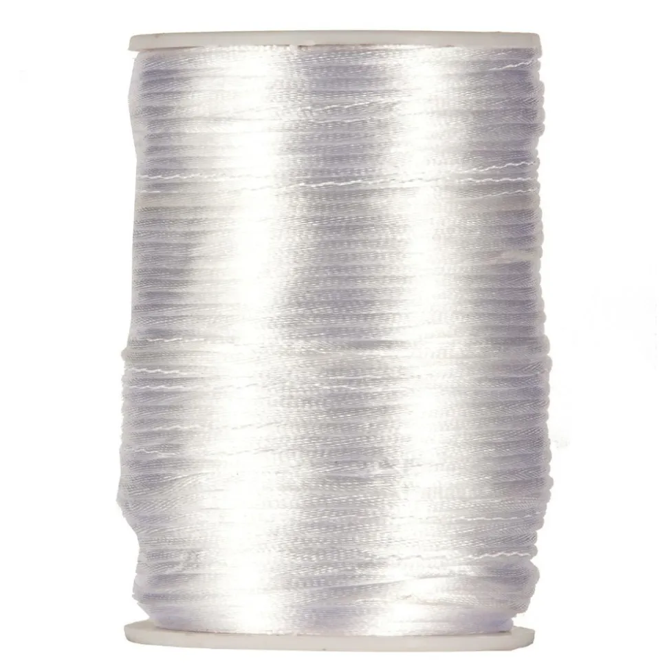 BOBINE CORDON QUEUE DE RAT 2MMX100M BLANC