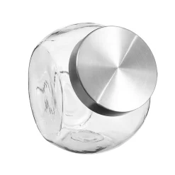 BOCAL VERRE À BONBONS COUVERCLE INOX 1.5L