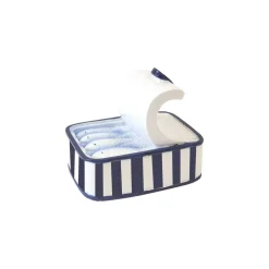 BOITE SARDINE RÉSINE DÉCO 6.5X5.5X9CM BLEU