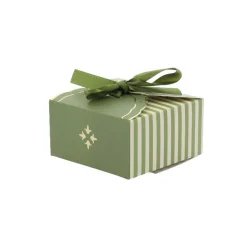 10 BOITES CARTON JARDIN FRANÇAISE 7X3.5X7CM OLIVE