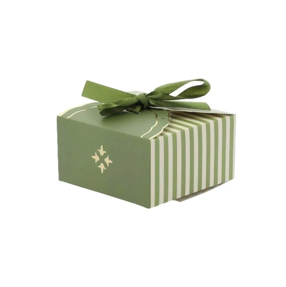 10 BOITES CARTON JARDIN FRANÇAISE 7X3.5X7CM OLIVE