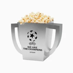 6 BOITES CARTON POP-CORN COUPE CHAMPION 7X7X12.5CM