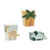 6 BOITES SNACKS CARTON DINOSAURE 9.5X9.5X12CM