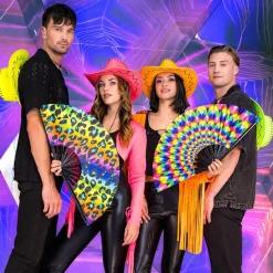 BOLÉRO FESTIVAL FRANGES ROSE FLUO UV FEMME
