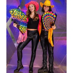 BOLÉRO FESTIVAL FRANGES ROSE FLUO UV FEMME