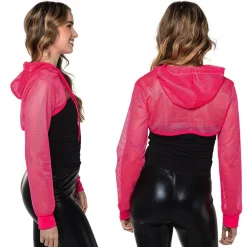 BOLÉRO FESTIVAL RÉSILLE ROSE FLUO UV FEMME