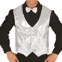 BOLÉRO VESTE SEQUINS ARGENT HOMME