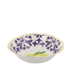 8 BOLS CARTON DOLCE VITA CITRON 13.5CM BLEU