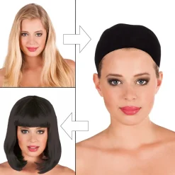 BONNET FILET À CHEVEUX NOIR