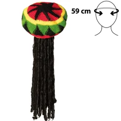BONNET RASTA DREADLOCKS ADULTE