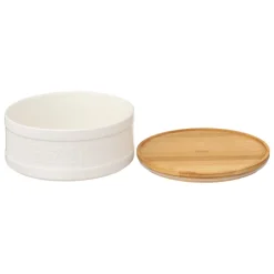 BOÎTE À BISCUITS CÉRAMIQUE COUVERCLE BAMBOU 2.4L