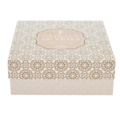 BOÎTE GÂTEAUX CARTON DÉCO ORIENTAL 25.5X9.8CM