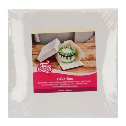 BOÎTE À GÂTEAU 25X25X15CM BLANC