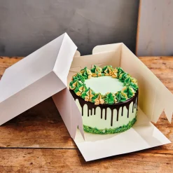 BOÎTE À GÂTEAU 35X35X15CM BLANC