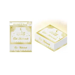BOÎTE PÂTISSIÈRE CARTON EID 8X24X20CM BLANC OR