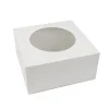 2 BOÎTE PÂTISSIÈRE CARTON FENÊTRE 16X16X7.5CM