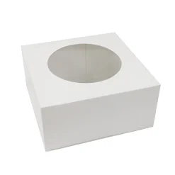2 BOÎTE PÂTISSIÈRE CARTON FENÊTRE 16X16X7.5CM