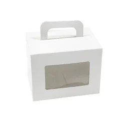 3 BOÎTE PÂTISSIÈRE CARTON FENÊTRE 10.5X7.5X7.7CM