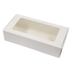 3 BOÎTE PÂTISSIÈRE CARTON FENÊTRE 20X10X4.5CM