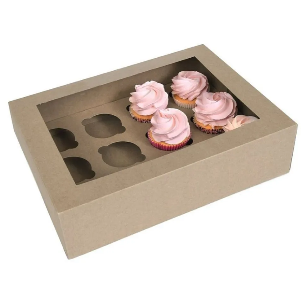 2 BOÎTES 12 CUPCAKES KRAFT