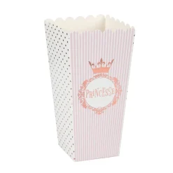 8 BOÎTES À POP-CORN PRINCESSE 6X8X17CM ROSE GOLD