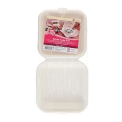 10 BOÎTES PÂTISSIÈRES CARTON 15X15CM BLANC