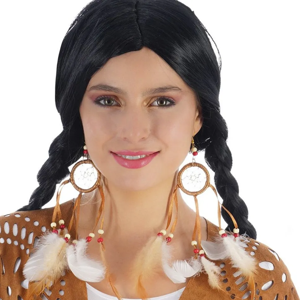 BOUCLES D'OREILLES ATTRAPE-RÊVE PLUMES FEMME