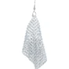 BOUCLES OREILLES DISCO POINTES MÉTAL 9CM ARGENT