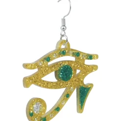 BOUCLES OREILLES ÉGYPTE IL HORUS MÉTAL OR