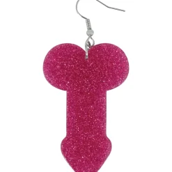 BOUCLES OREILLES HUMOUR PÉNIS ÉCLAT ROSE FEMME