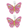 BOUCLES OREILLES PAPILLON ROSE ENFANT